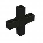 CROSS CONNECTOR 20x20 / BLACK